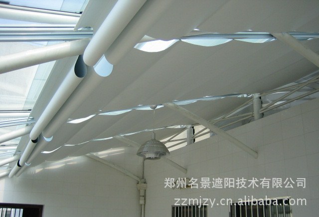 名景遮阳PTS双轨折叠式电动天棚帘 厂家直销，智能遮阳新选择